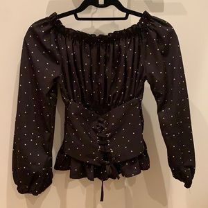 Nasty gal corset over the shoulder top